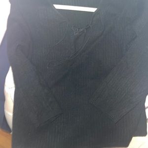 black cross top. dressy